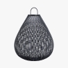 Lanterne solaire de jardin en rotin noir 61x48cm Maytoni Plet Promotion