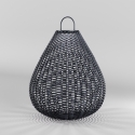 Lanterne solaire de jardin en rotin noir 61x48cm Maytoni Plet Offre