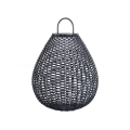 Lanterne de jardin solaire moderne en rotin noir Maytoni Plet Promotion