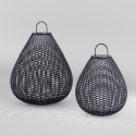 Lanterne de jardin solaire moderne en rotin noir Maytoni Plet Choix