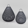 Lanterne de jardin solaire moderne en rotin noir Maytoni Plet Choix