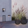 Lanterne de jardin solaire moderne en rotin noir Maytoni Plet Remises