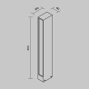 Lampadaire de jardin design extérieur 60x10cm Myatoni Hof Choix