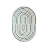 Tapis ovale intérieur extérieur vert bleu beige Bizzotto Nour Promotion