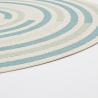 Tapis ovale intérieur extérieur vert bleu beige Bizzotto Nour Vente