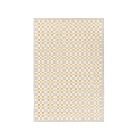 Tapis rectangulaire 160x230 intérieur extérieur beige or Bizzotto Marcel Promotion