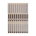 Tapis d'extérieur et d'intérieur en polyester gris marron beige Hada Promotion
