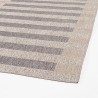 Tapis d'extérieur et d'intérieur en polyester gris marron beige Hada Remises