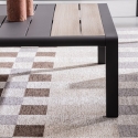 Tapis d'extérieur et d'intérieur en polyester gris marron beige Hada Réductions