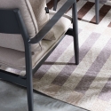 Tapis d'extérieur et d'intérieur en polyester gris marron beige Hada Offre