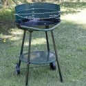 Barbecue au charbon de bois avec roues et grille ronde Ø 48 cm réglable Kivra Modèle
