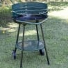 Barbecue au charbon de bois avec roues et grille ronde Ø 48 cm réglable Kivra Modèle