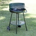 Barbecue au charbon de bois avec roues et grille ronde Ø 48 cm réglable Kivra Remises