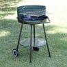 Barbecue au charbon de bois avec roues et grille ronde Ø 48 cm réglable Kivra Remises
