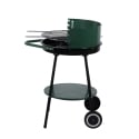 Barbecue au charbon de bois avec roues et grille ronde Ø 48 cm réglable Kivra Catalogue
