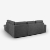 Canapé 3 places moderne avec méridienne à droite en tissu chenille Zafin Remises