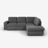 Canapé 3 places moderne avec méridienne à droite en tissu chenille Zafin Offre