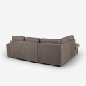 Canapé moderne 3 places avec méridienne à gauche en tissu chenille Kuvia Remises