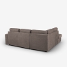 Canapé moderne 3 places avec méridienne à gauche en tissu chenille Kuvia Remises
