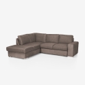 Canapé moderne 3 places avec méridienne à gauche en tissu chenille Kuvia Vente