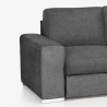 Canapé 3 places moderne avec méridienne à droite en tissu chenille Zafin Réductions