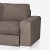 Canapé moderne 3 places avec méridienne à gauche en tissu chenille Kuvia Réductions