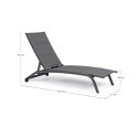 Chaise longue de jardin inclinable avec roues Cleopas 