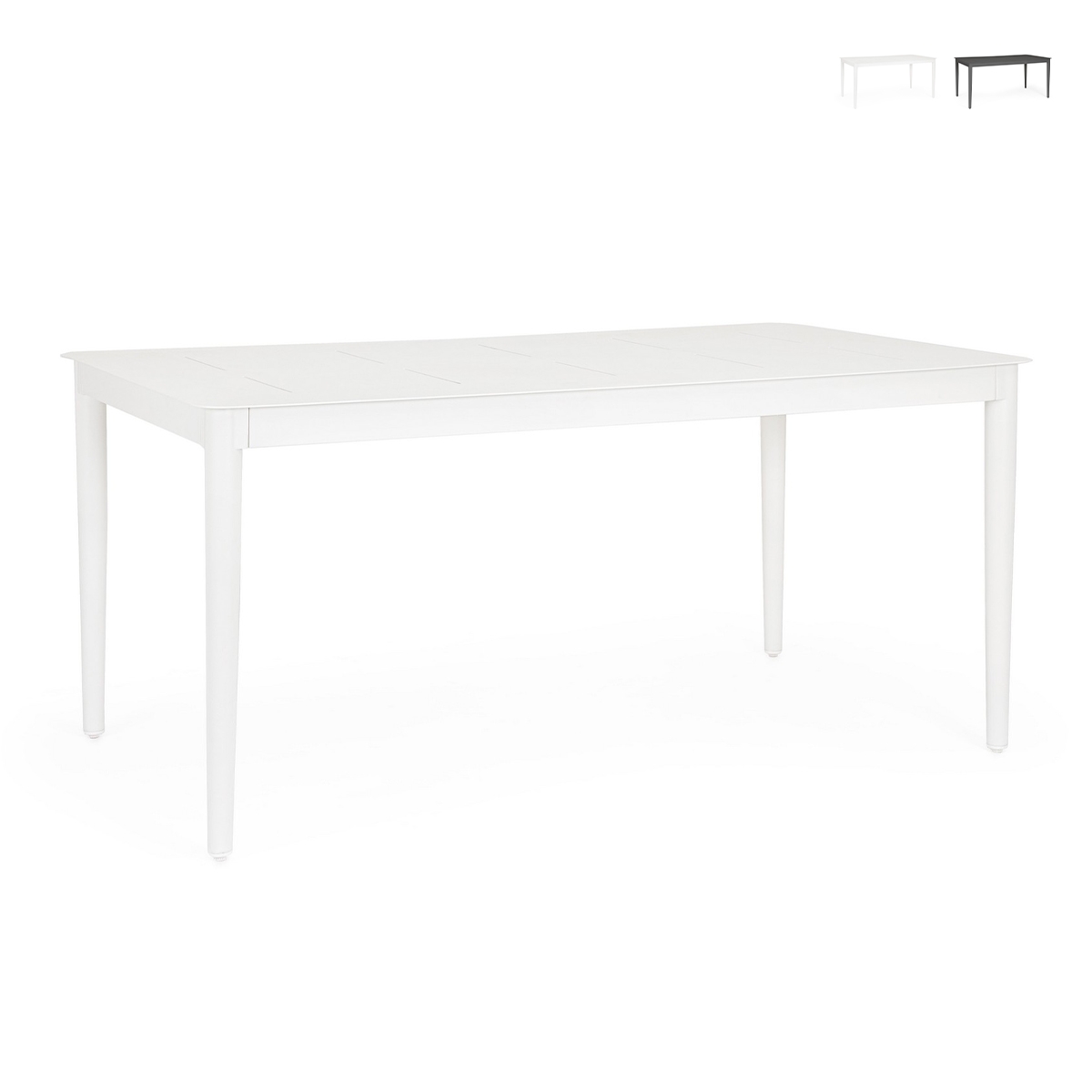 Table d'extérieur moderne 160x90cm en aluminium Bizzotto Nebula