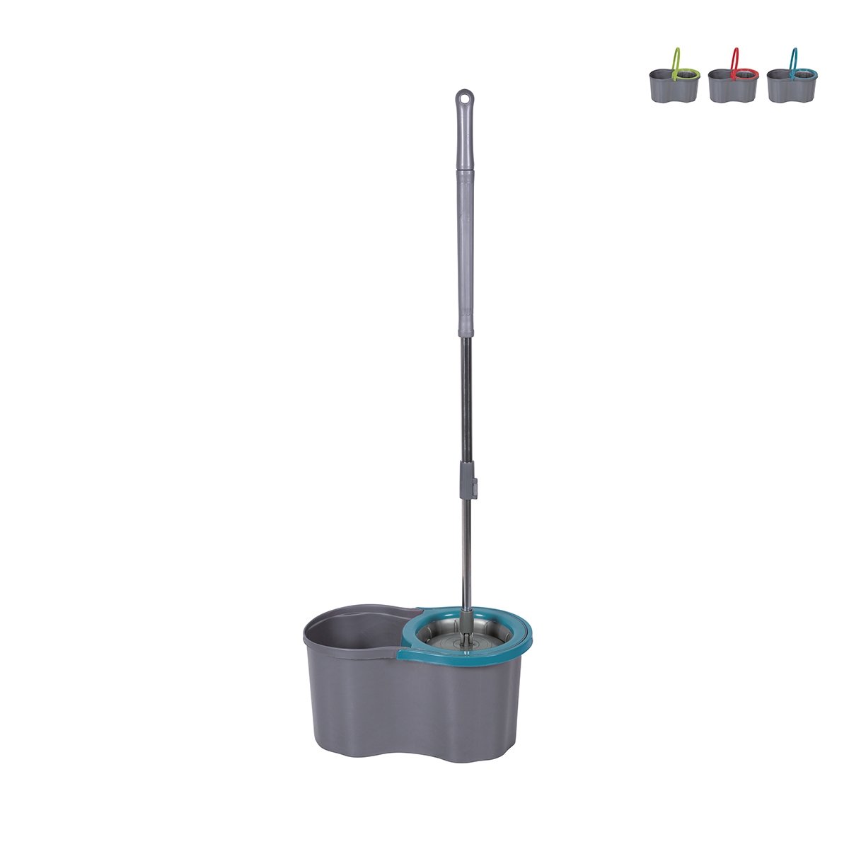 Seau avec mop rotatif et franges rondes 16L Super Mop Promotion Seau avec mop rotatif et franges rondes 16L Super Mop Promotion
