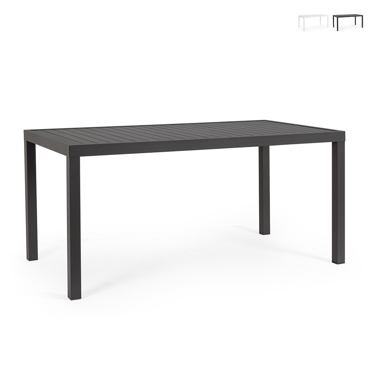 Table de jardin rectangulaire 150x80 cm en aluminium Bizzotto Hilde