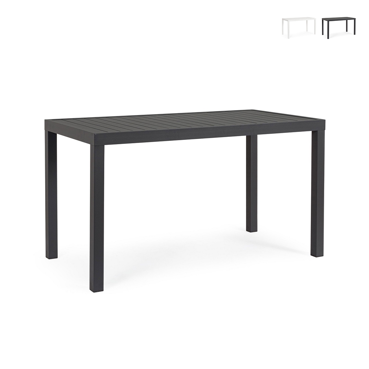Table d'extérieur moderne rectangulaire 130x68cm en aluminium Bizzotto Hilde Offre Table d'extérieur moderne rectangulaire 130x68cm en aluminium Bizzotto Hilde Offre