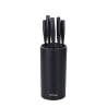 Bloc noir avec 5 couteaux en acier inoxydable effet martelé Piko Offre