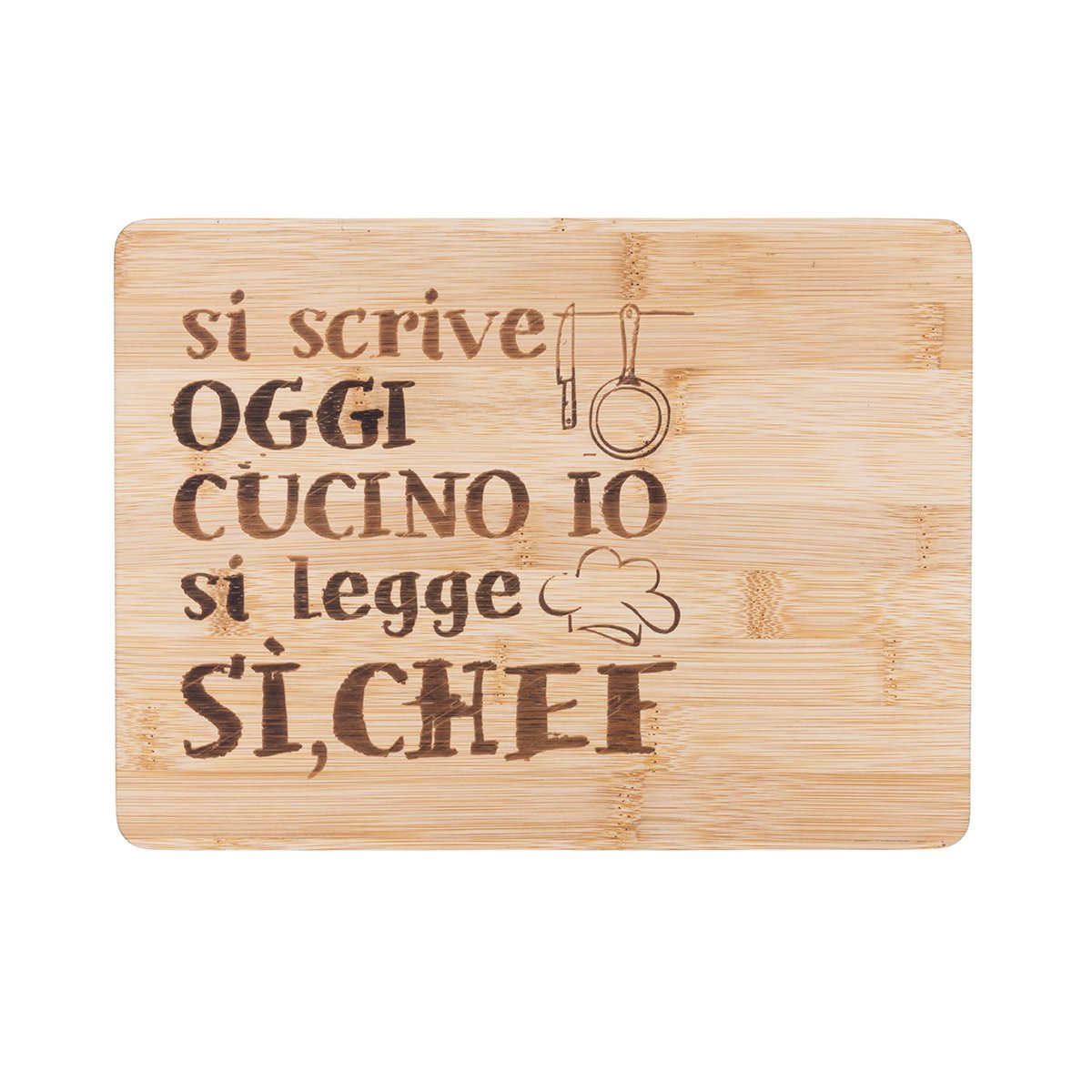Planche à découper en bois 27x20 cm "Aujourd'hui, c'est moi qui cuisine, mais on dit Oui Chef" Promotion Planche à découper en bois 27x20 cm "Aujourd'hui, c'est moi qui cuisine, mais on dit Oui Chef" Promotion