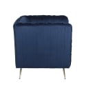 Fauteuil cabriolet en tissu effet velours vintage Ravira Catalogue