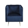 Fauteuil cabriolet en tissu effet velours vintage Ravira Vente