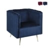 Fauteuil cabriolet en tissu effet velours vintage Ravira Promotion