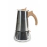 Cafetière moka 6 tasses en acier inoxydable avec poignée effet bois Riko Réductions
