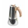 Cafetière moka 6 tasses en acier inoxydable avec poignée effet bois Riko Catalogue
