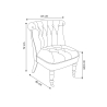 Fauteuil de salon style vintage effet velours avec 2 roulettes Vesta 