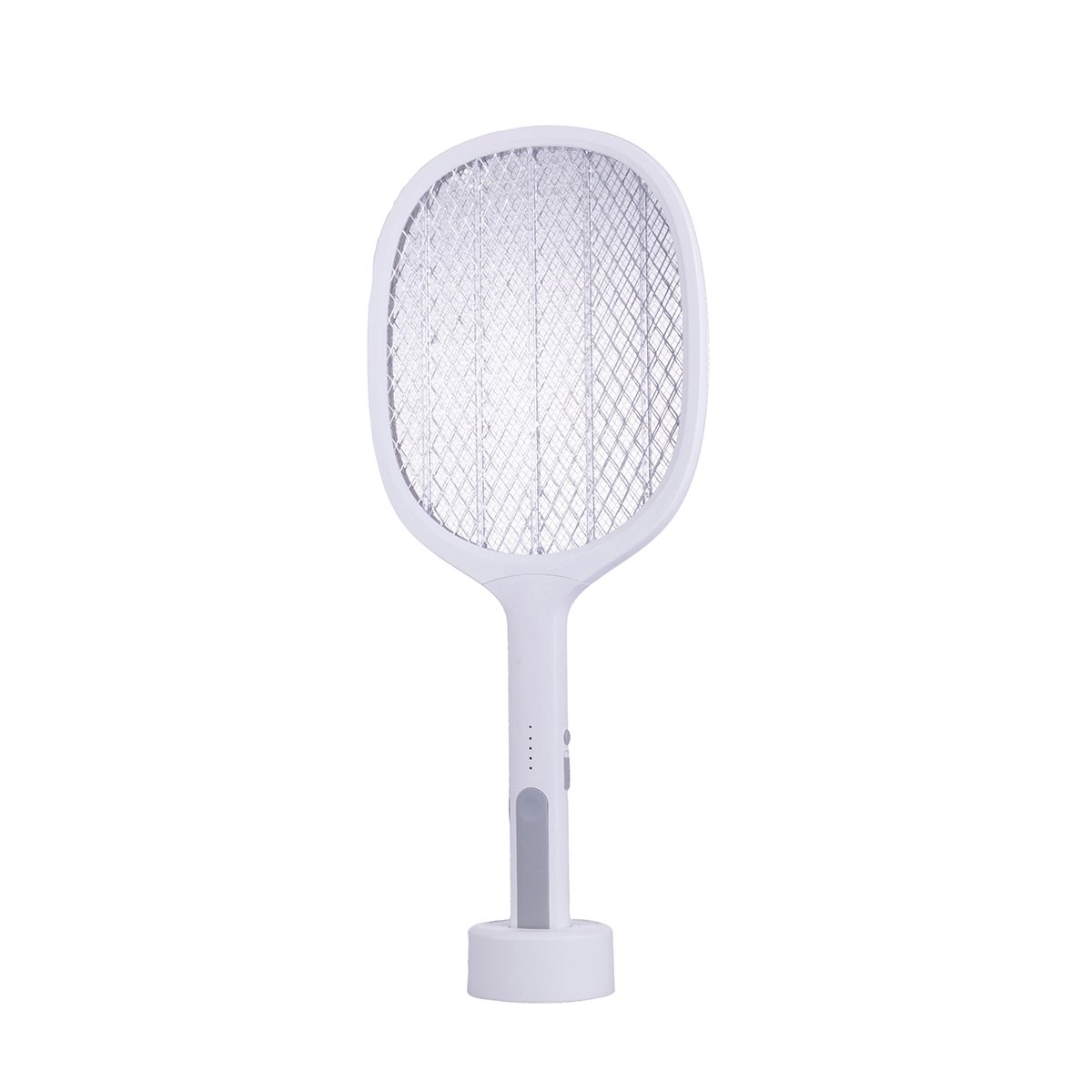 Raquette anti-insectes électrique rechargeable avec support LED Duo Promotion Raquette anti-insectes électrique rechargeable avec support LED Duo Promotion