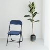 Ensemble de 6 chaises pliantes avec assise rembourrée effet velours Pexis Vente