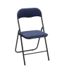 Ensemble de 6 chaises pliantes avec assise rembourrée effet velours Pexis 