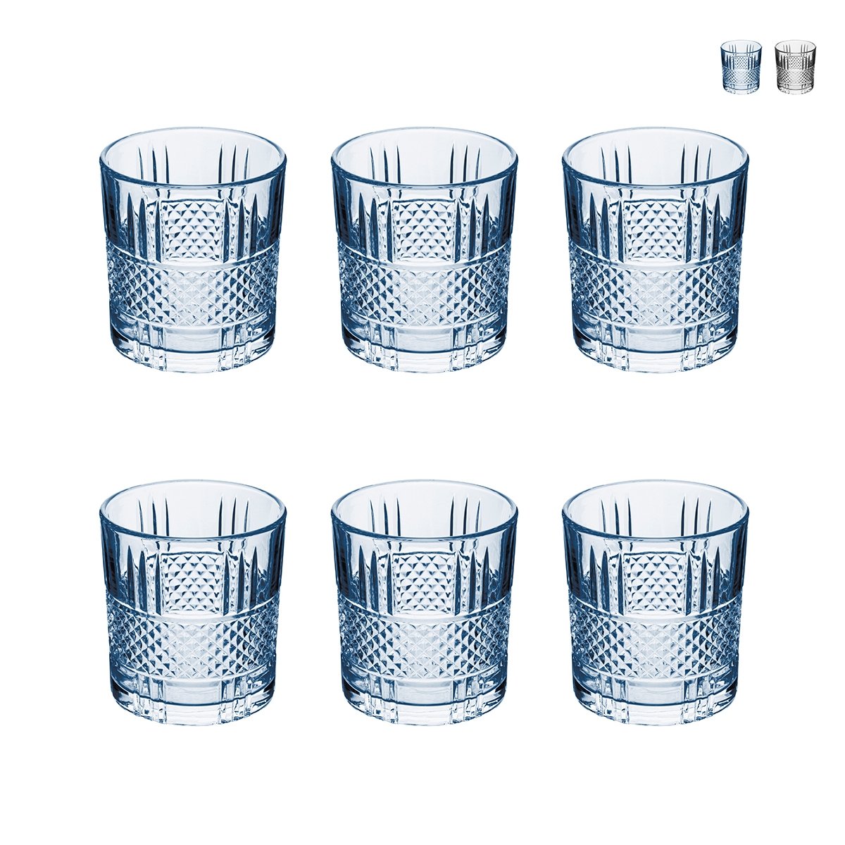 Ensemble de 6 verres à eau 340 ml en verre décoré Dublin Promotion Ensemble de 6 verres à eau 340 ml en verre décoré Dublin Promotion