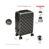 Set de 2 valises à 4 roues pivotantes 360° avec double fermeture éclair à combinaison Diamond 
