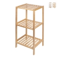 Meuble de salle de bain 3 étagères en bambou et MDF Mivo Promotion