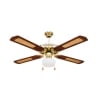 Ventilateur de plafond 4 pales avec lumière et fonction réversible 70W Windy Promotion