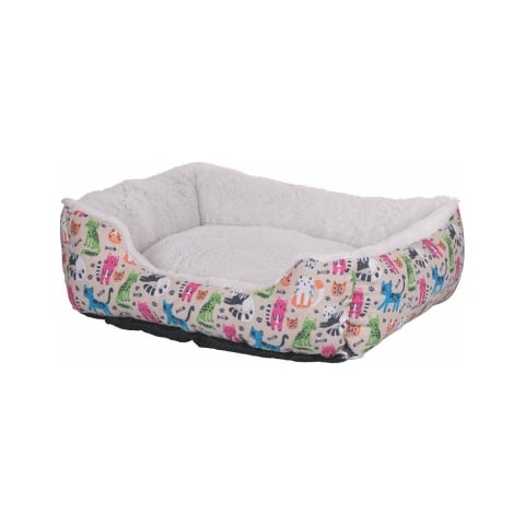 Niche pour chien d'intérieur 55x45 cm rembourrée avec fond antidérapant Kenza Promotion