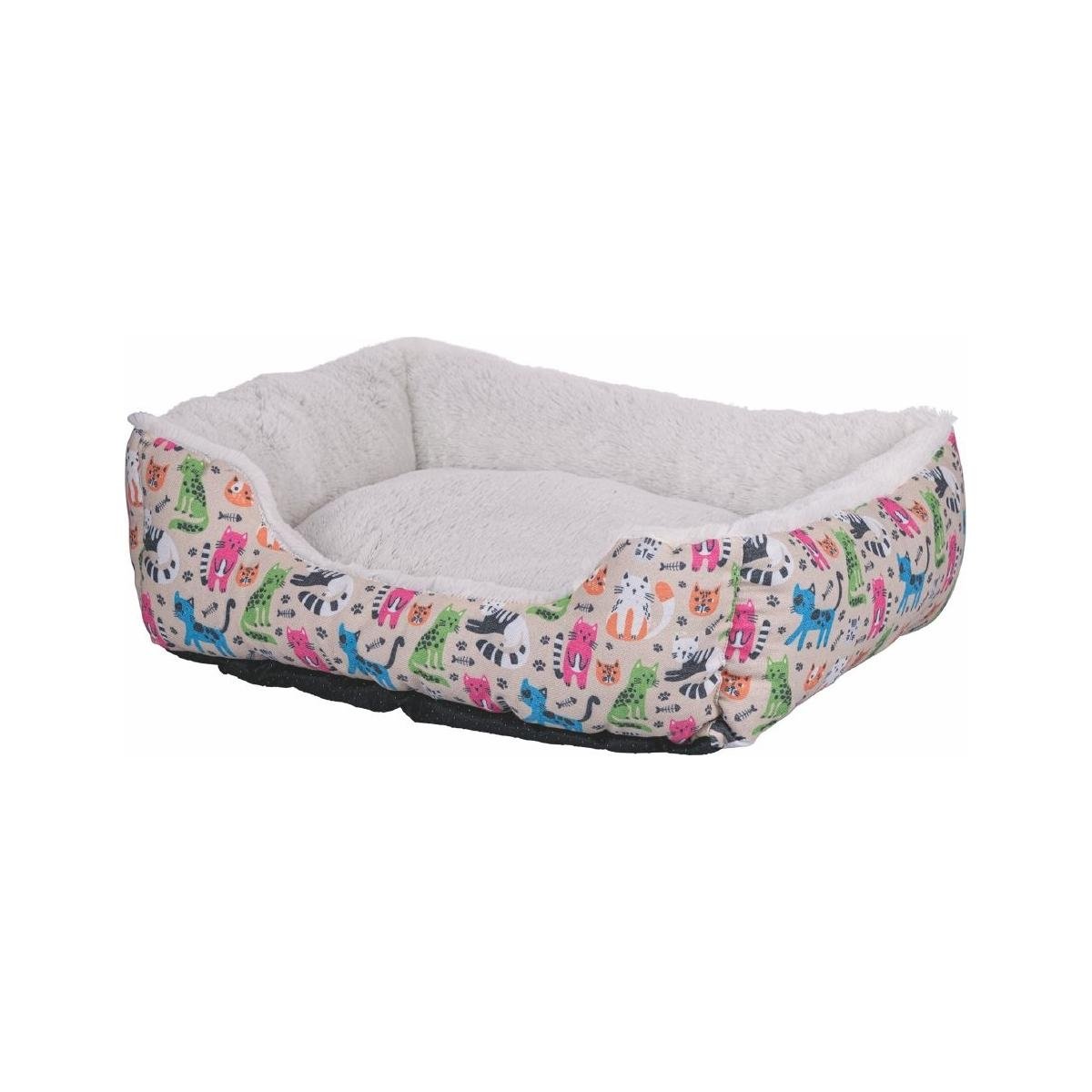 Niche pour chien d'intérieur 55x45 cm rembourrée avec fond antidérapant Kenza Promotion Niche pour chien d'intérieur 55x45 cm rembourrée avec fond antidérapant Kenza Promotion