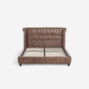 Lit double Chesterfield 160x190 cm en simili cuir Chur Offre