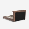 Lit double Chesterfield 160x190 cm en simili cuir Chur Réductions